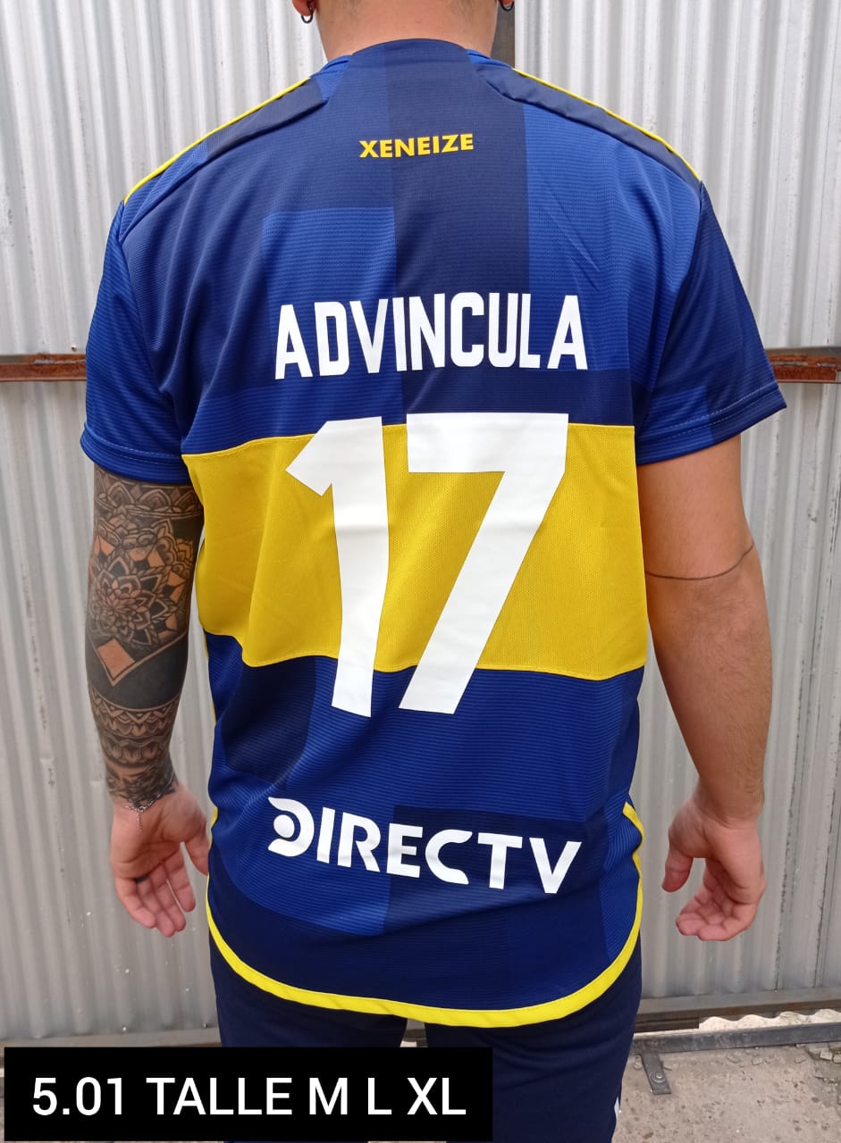 CAMISETA BOCA JUNIORS TITULAR /ESTAMPADO VINILO NAC